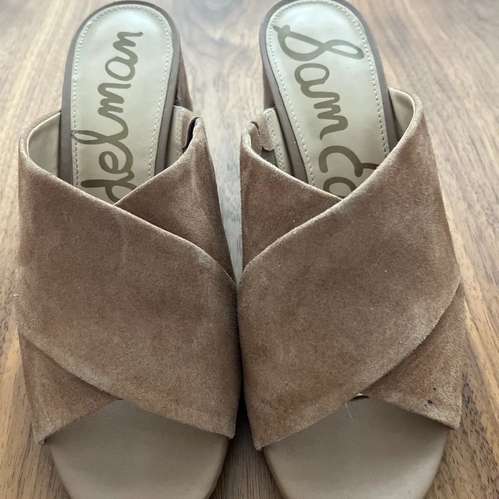 Sam Edleman Womens Suede Heeled Sandal